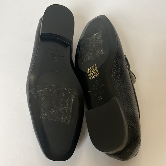 Bruno Magli Black Italian Leather Loafer Snake Print Size 8 - Picture 8 of 8